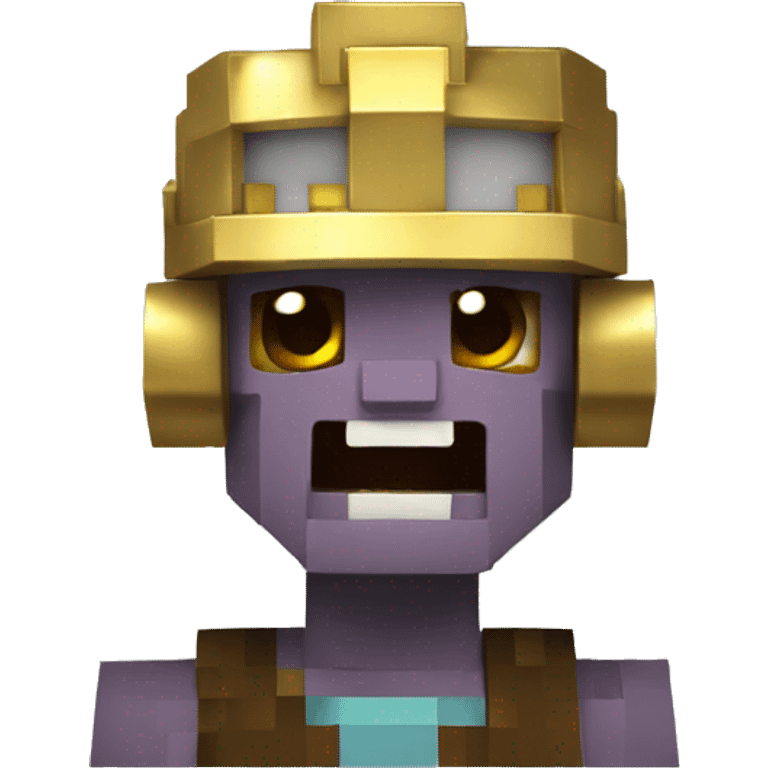  A minecraft zombie with brown hair, and a gold headset on his head emoji