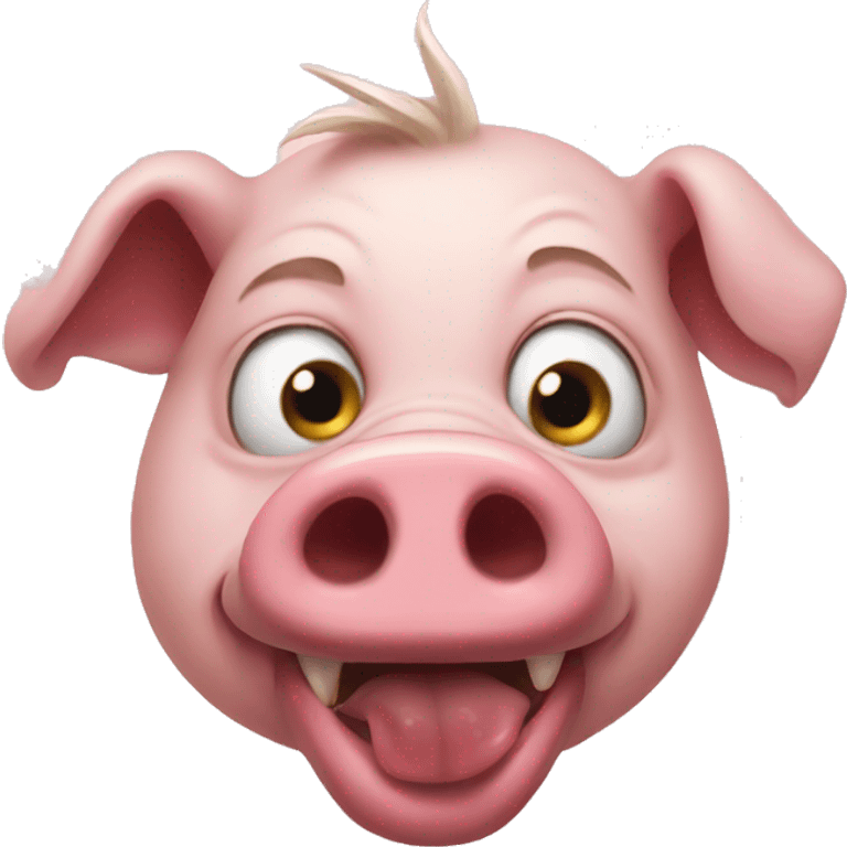 freaky pig emoji