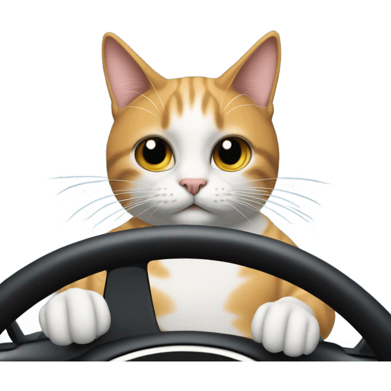 Cat driving a car  emoji