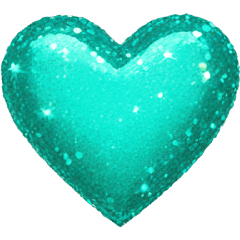 Sparkly turquoise heart emoji