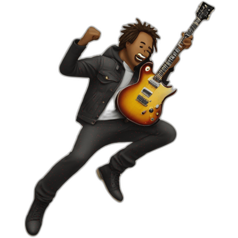 Guitarist jumping emoji