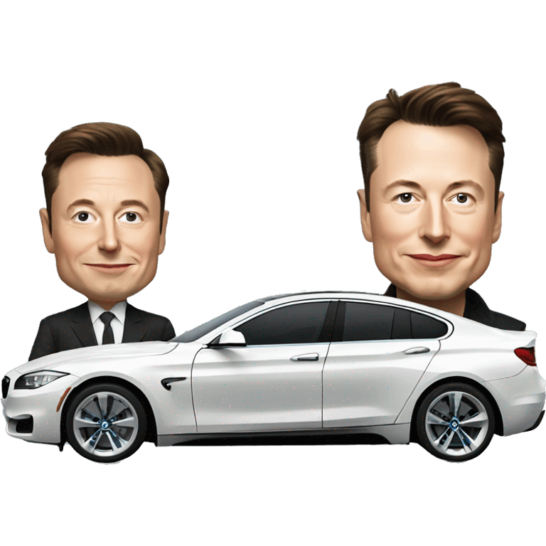 Elon Musk with e BMW emoji