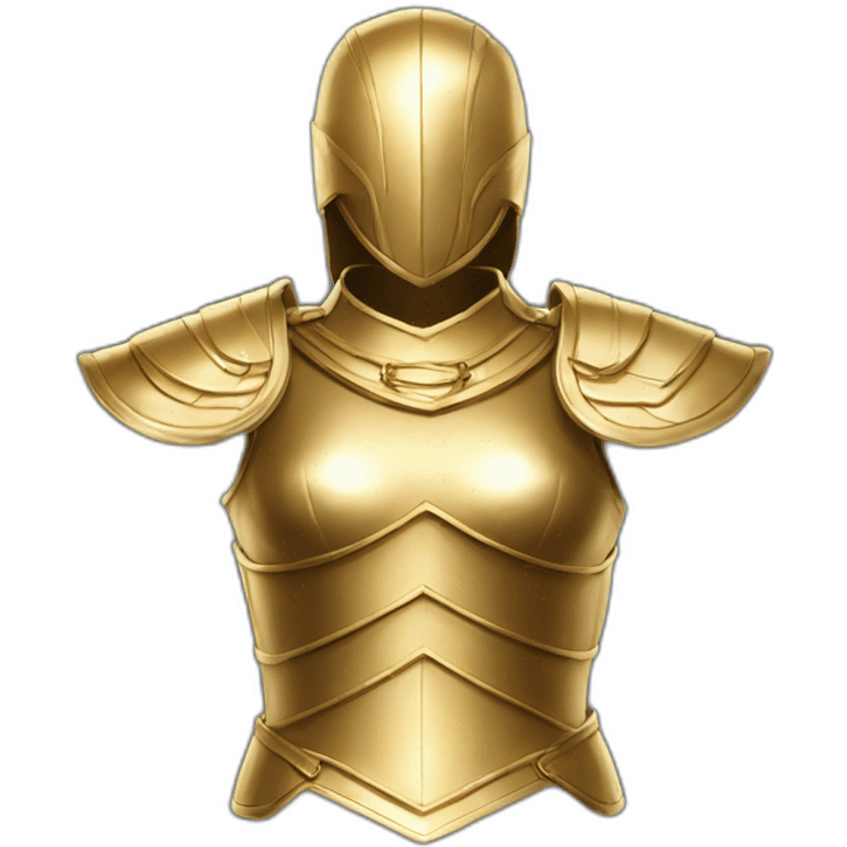 golden female breastplate emoji