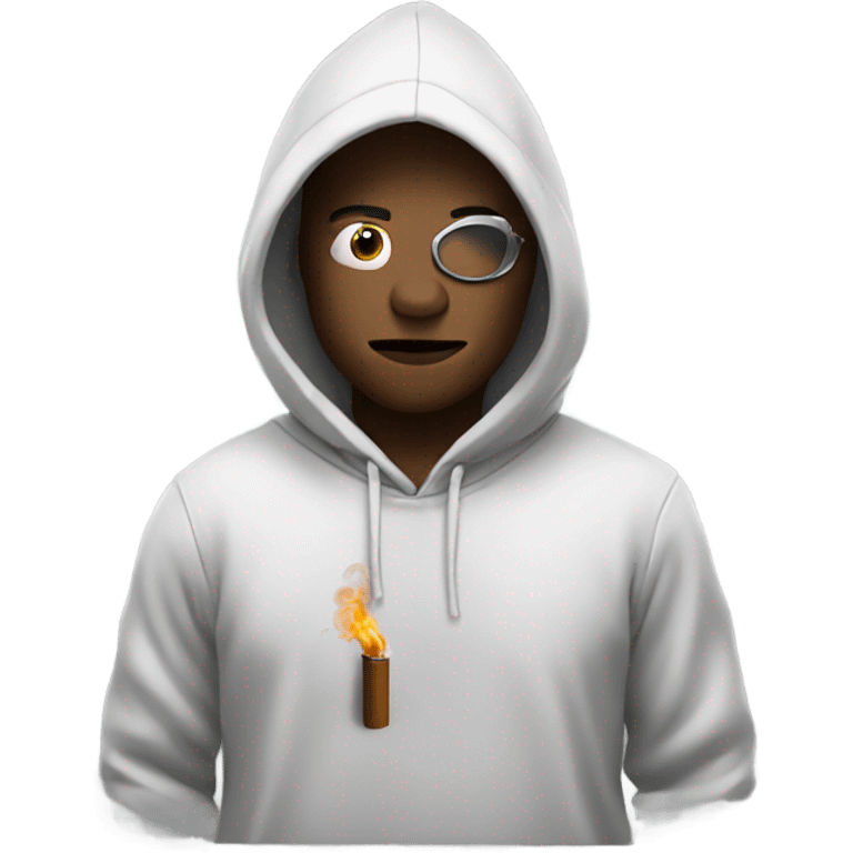 smoking with hoodie on emoji