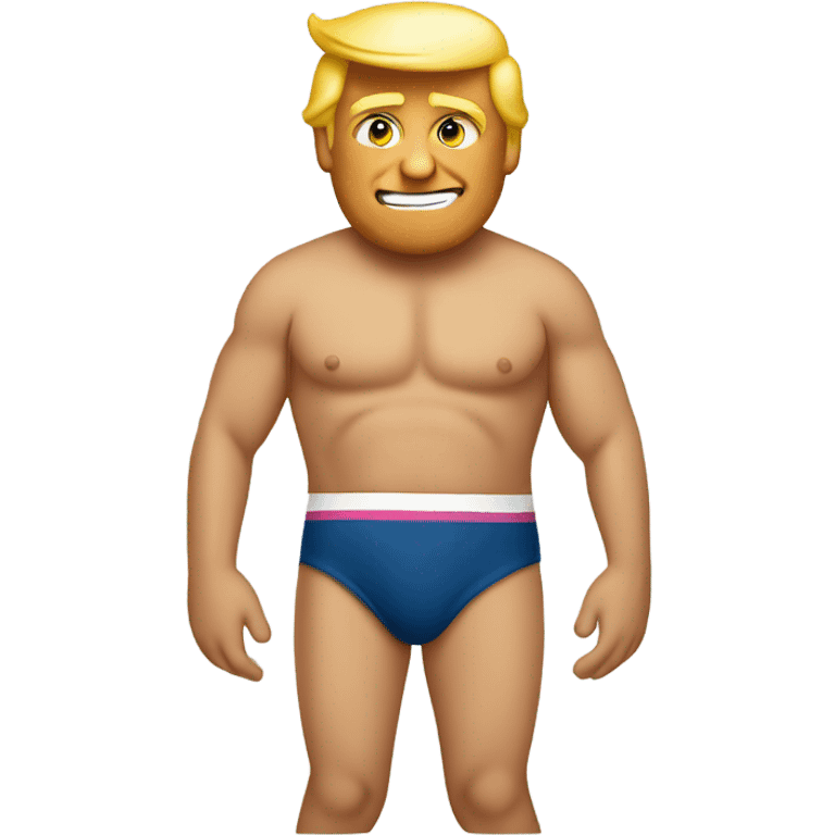 Trump in a speedo emoji