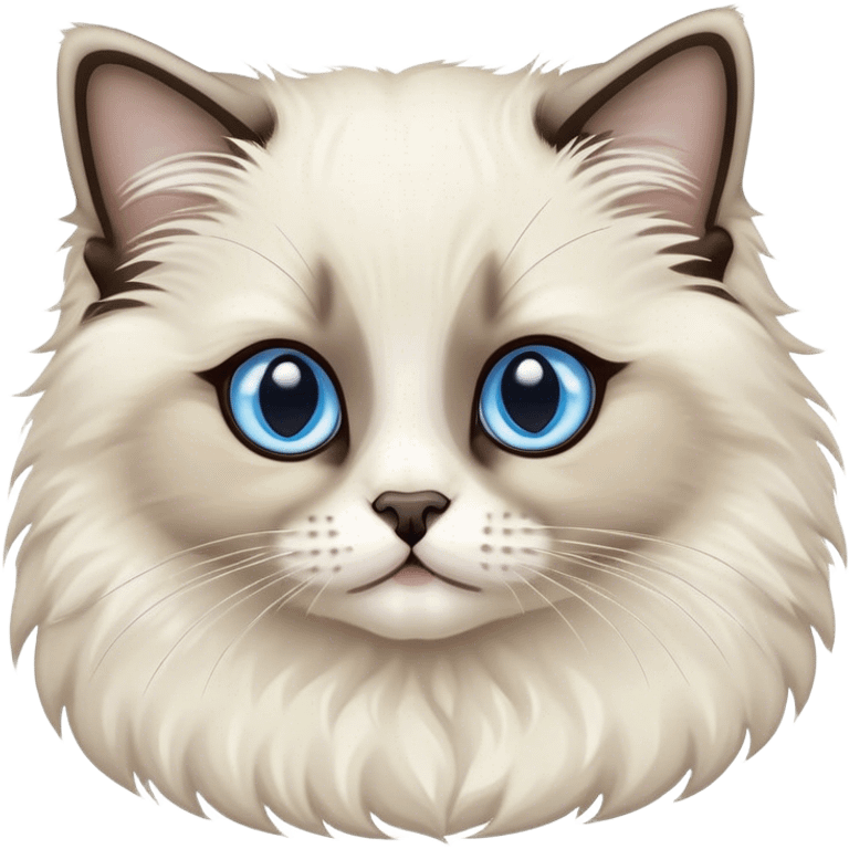 Seal colorpoint ragdoll kitten emoji