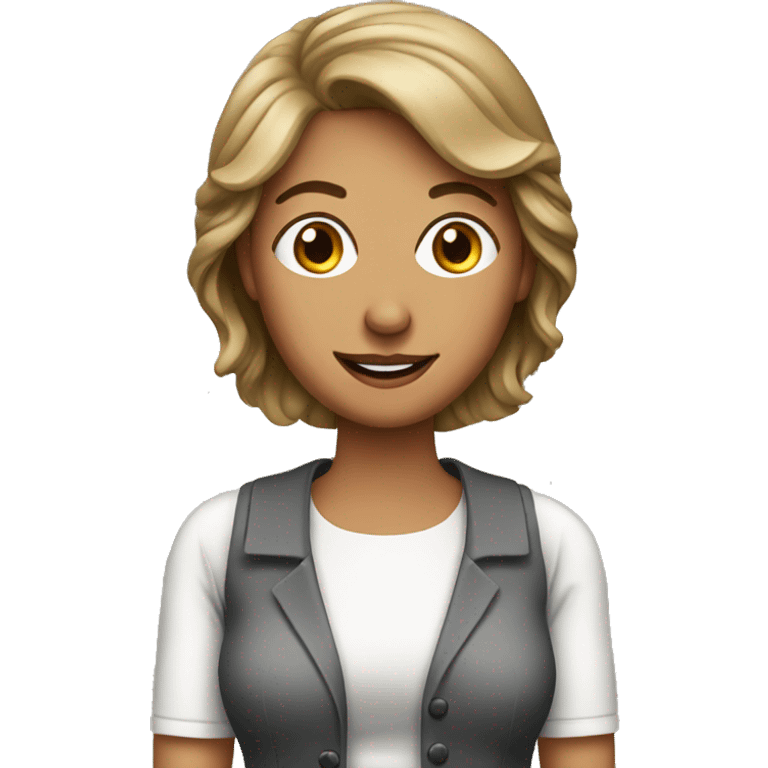 Wife made out of a cell phone emoji