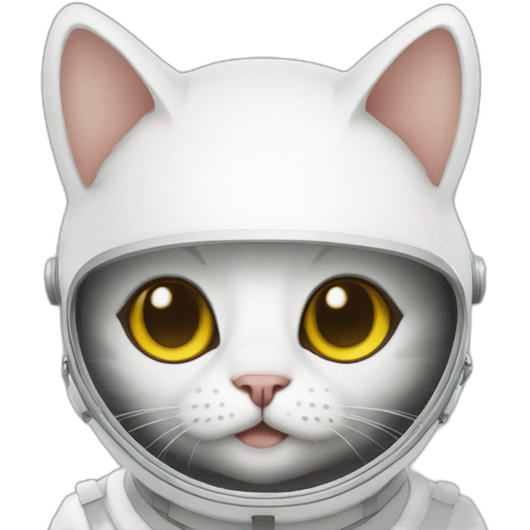 white cat in a hazmat suit emoji