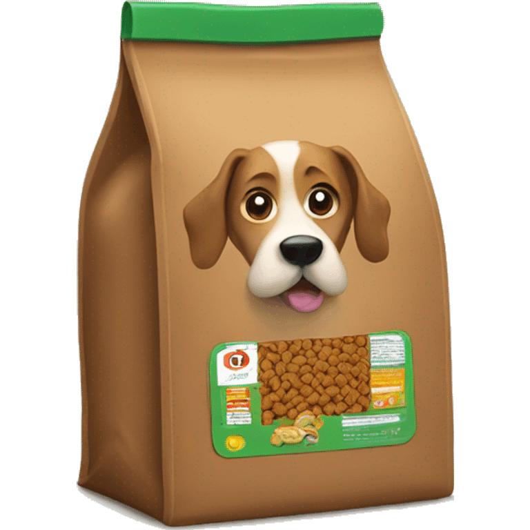 A bag of dog food emoji