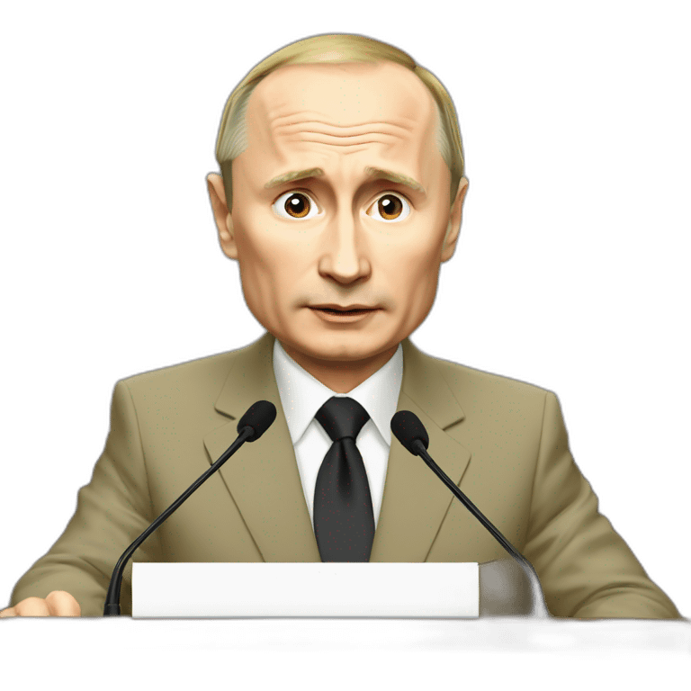 putin delivers a speech emoji