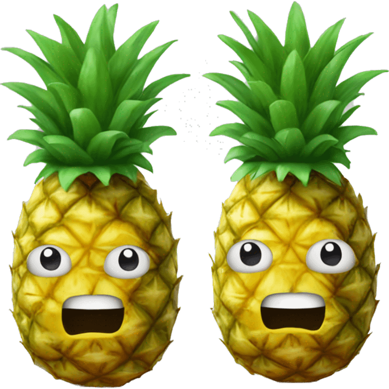 Pineapple with two faces emoji