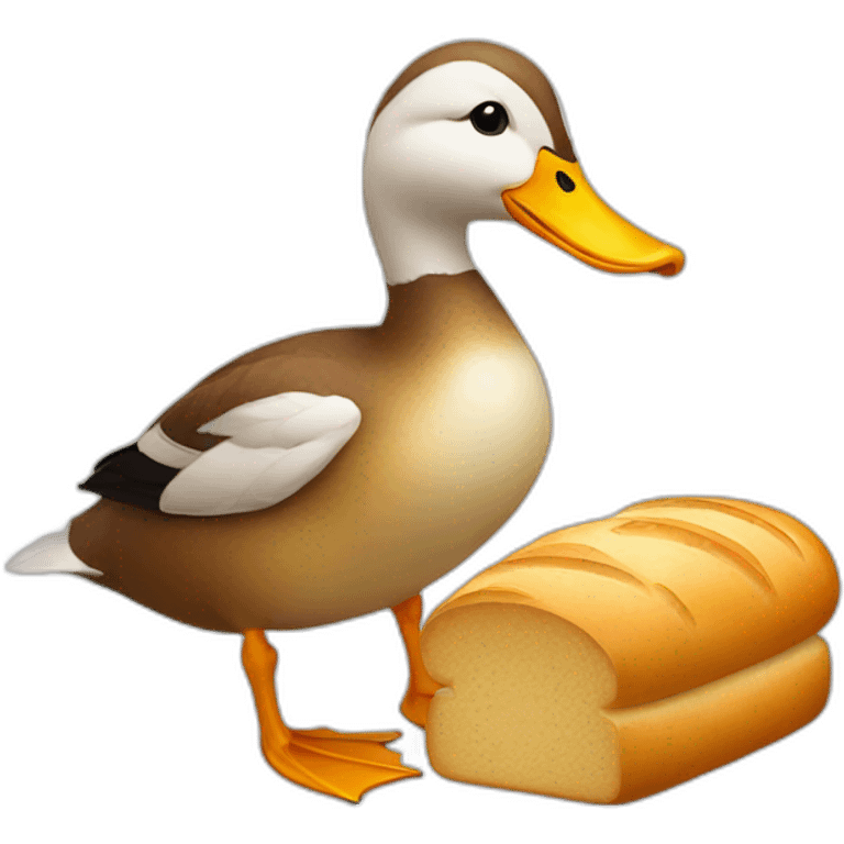 duck with bread emoji