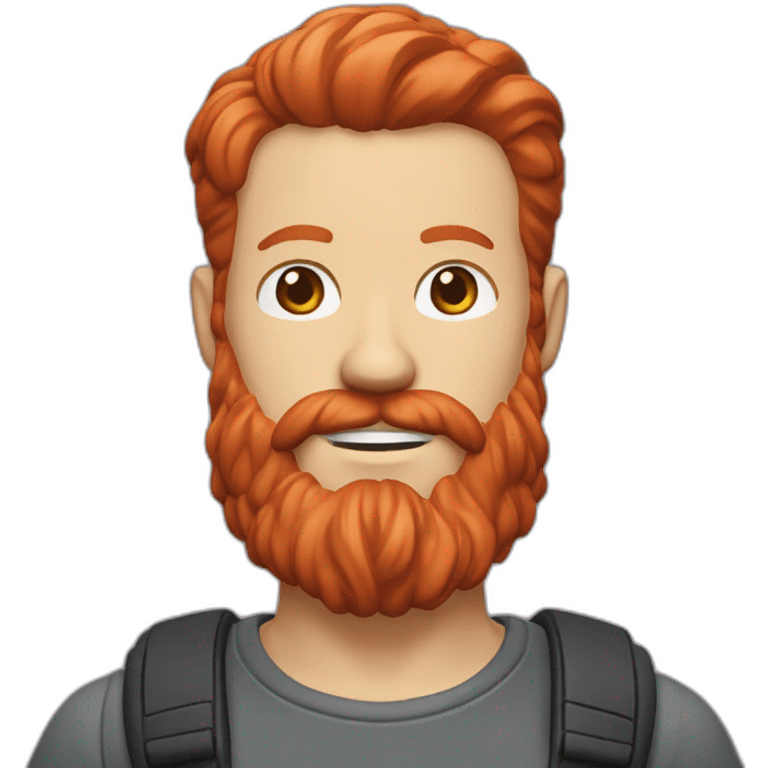 red head beard men with a t-shirt figma emoji