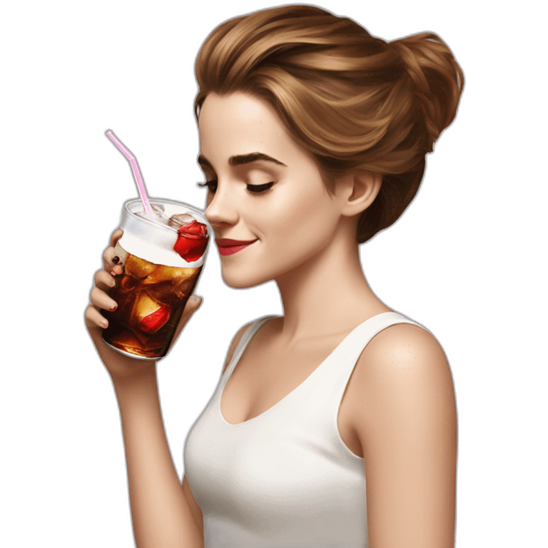 emma watson drink cola emoji