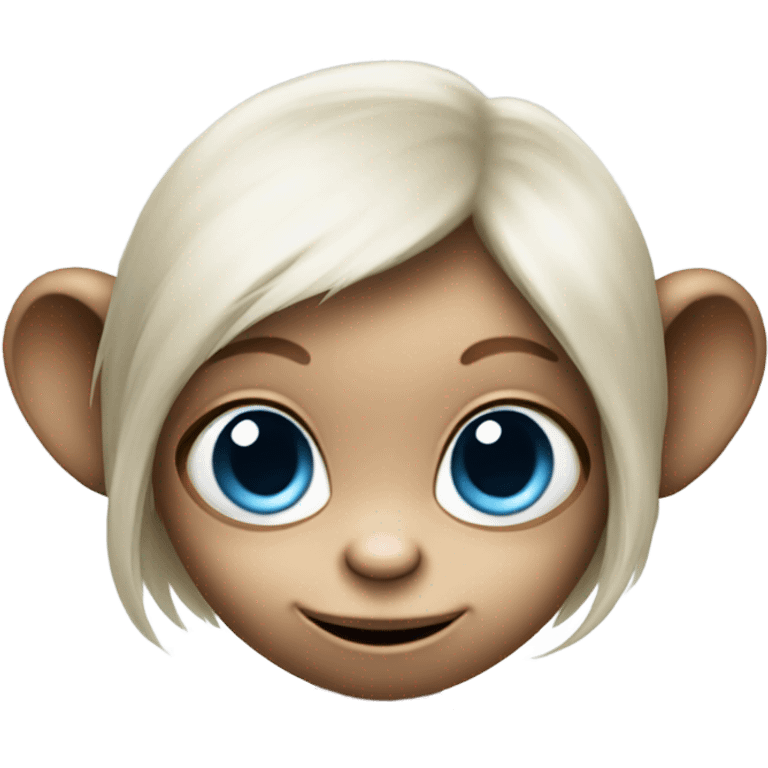 tiny fairy-bird-monkey with Blue eyes baby girl emoji