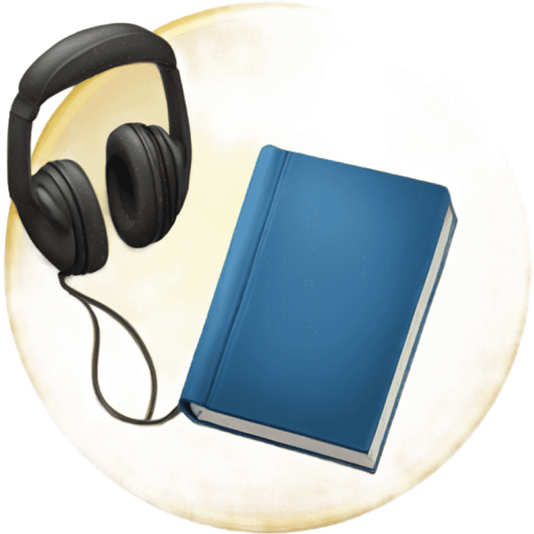 book and headphones emoji