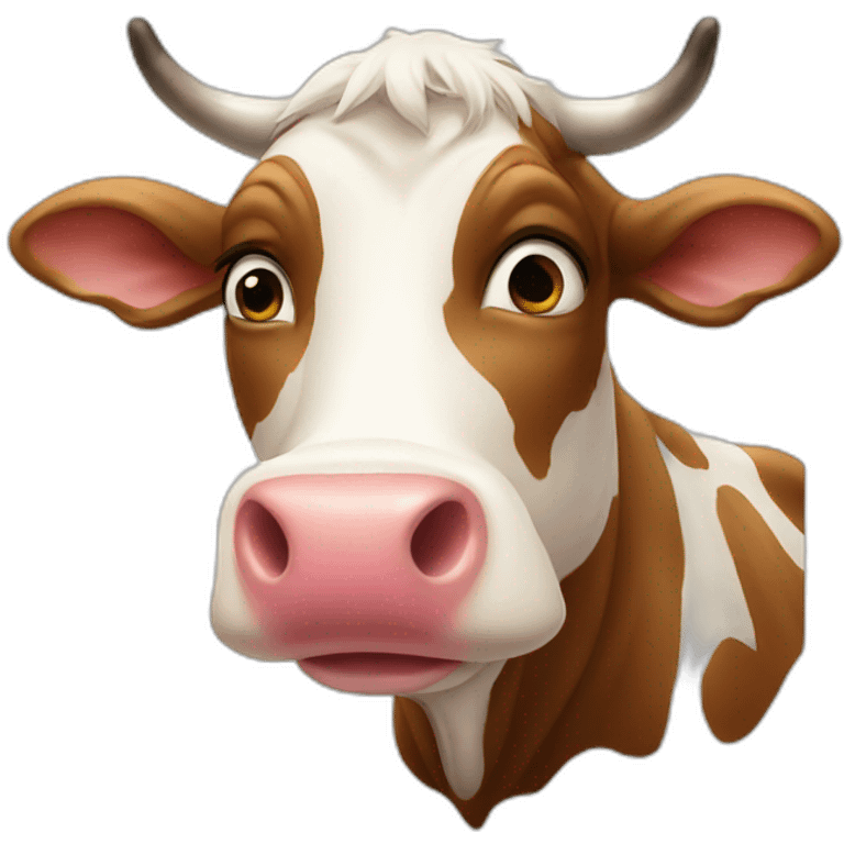 cow blowing kiss emoji