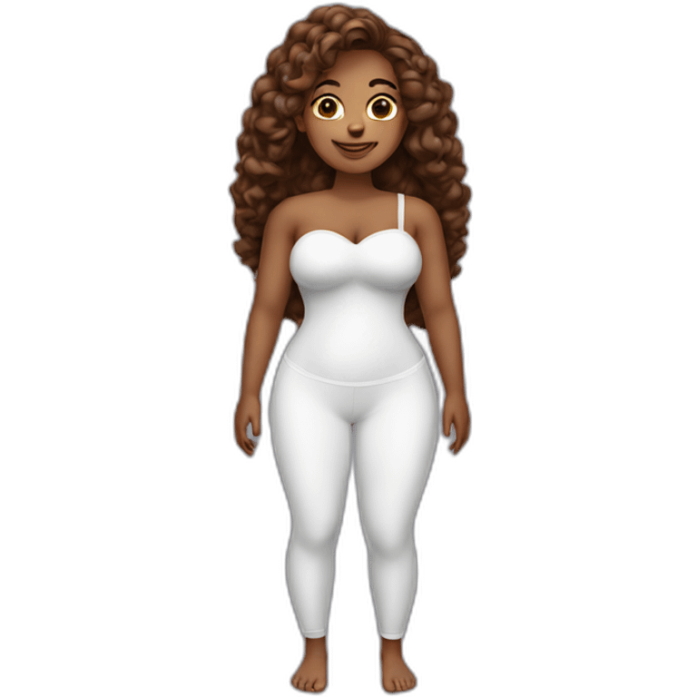 voluptuous girl before dressing emoji