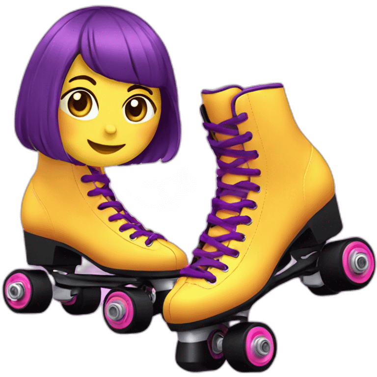 fuigure skating with roller skate emoji