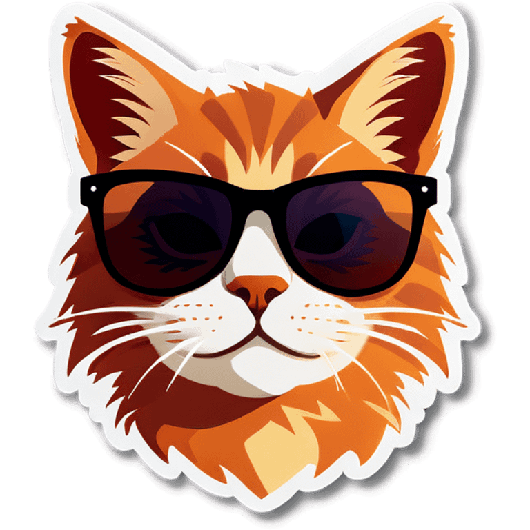 Cat with sunglasses emoji