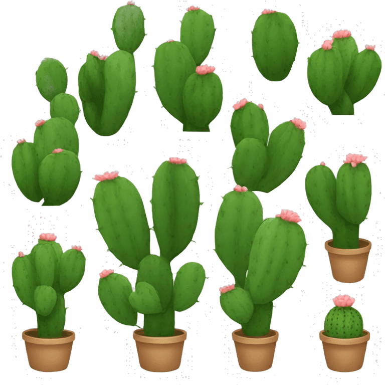 single round Nopal without pot emoji