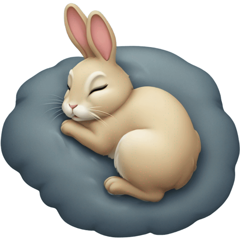 Bunny sleeping on a puddle emoji