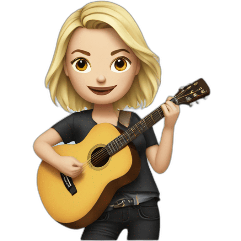 margot robbie playing guitar emoji