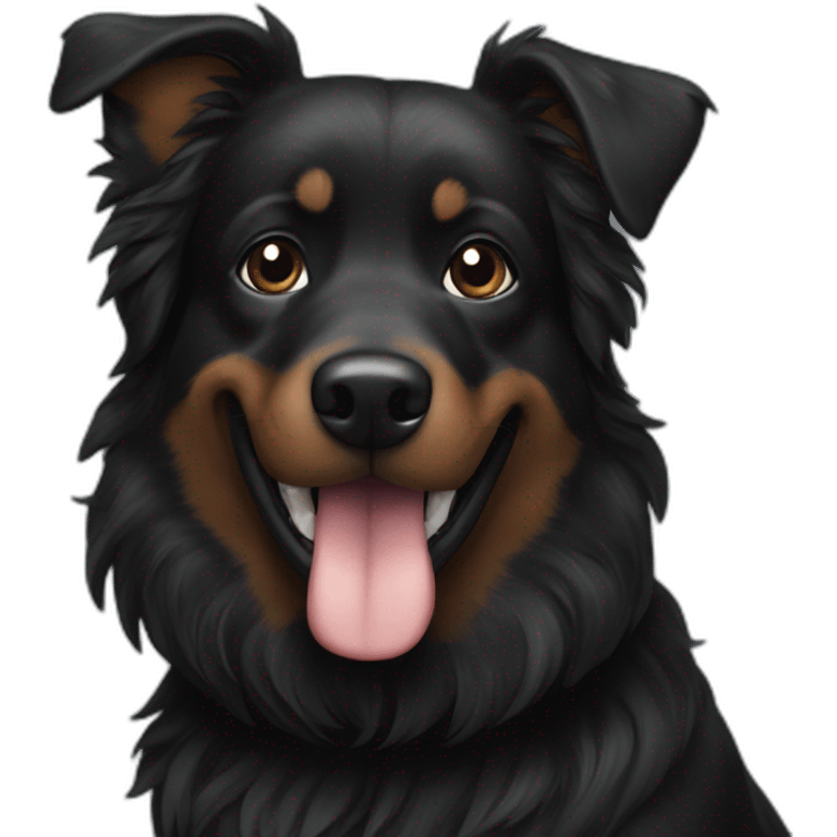 Total Black dog Bonni emoji