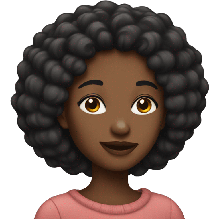 Black woman in love emoji