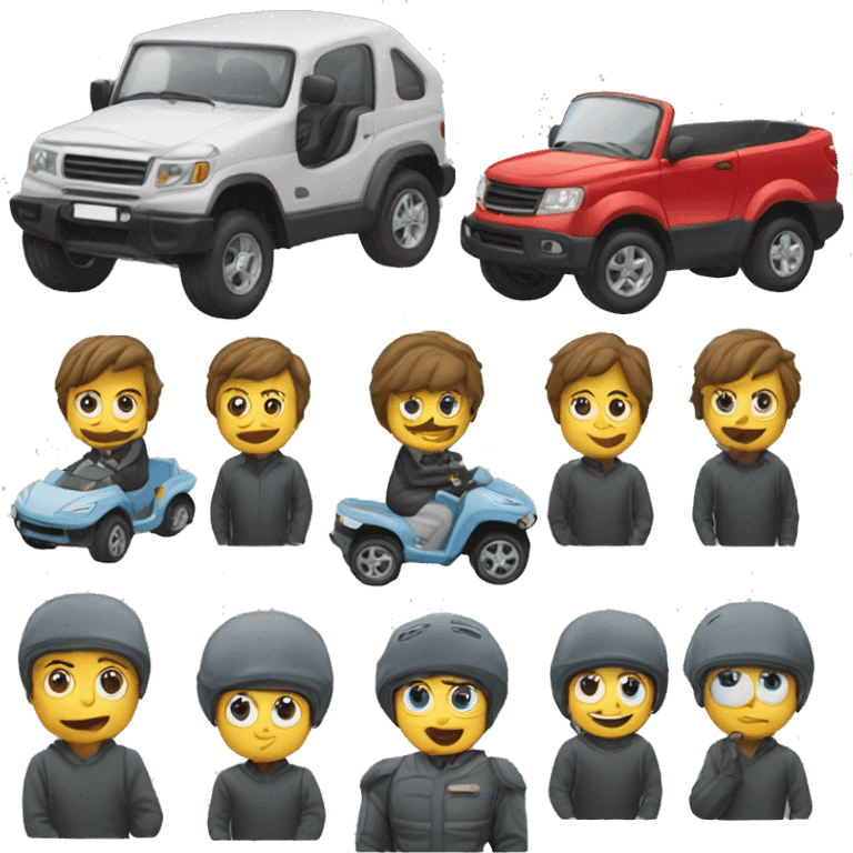 A quad (the car) emoji