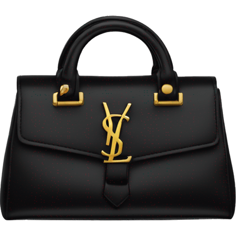 YSL handbag black gold emoji