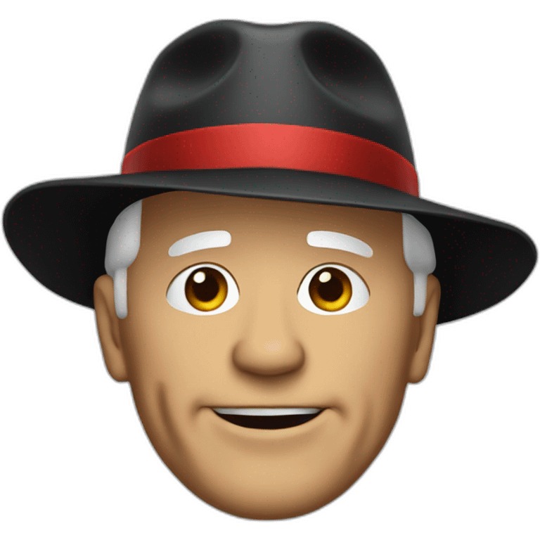 Biden with a red hat emoji