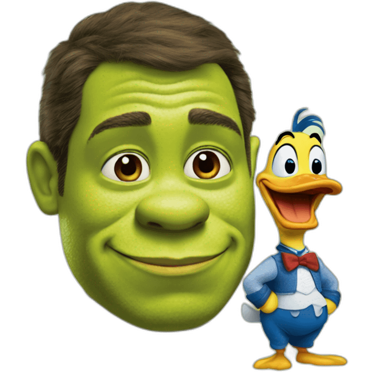 shrek and donald duck emoji