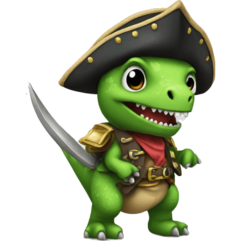 Dinosaur pirate emoji