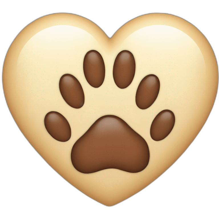 dog paw presses on heart emoji