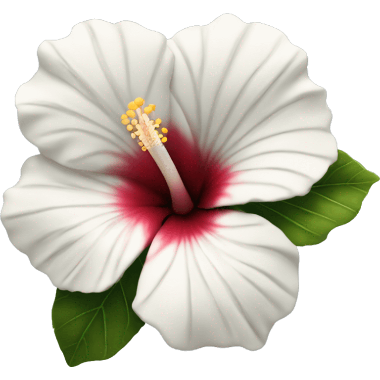 white hibiscus flower emoji