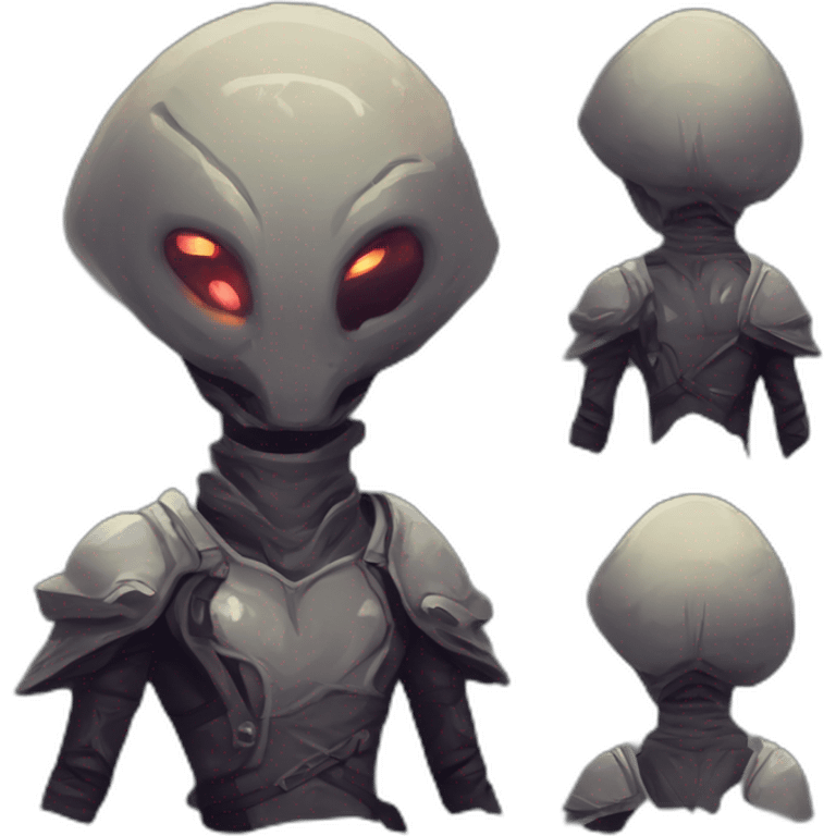 alien assassin futuristic roguelike rpg style inspired by slay thee spire emoji