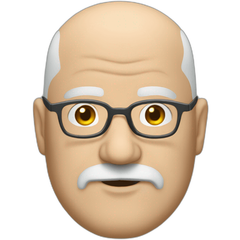 fat old bald man grey beard glasses emoji