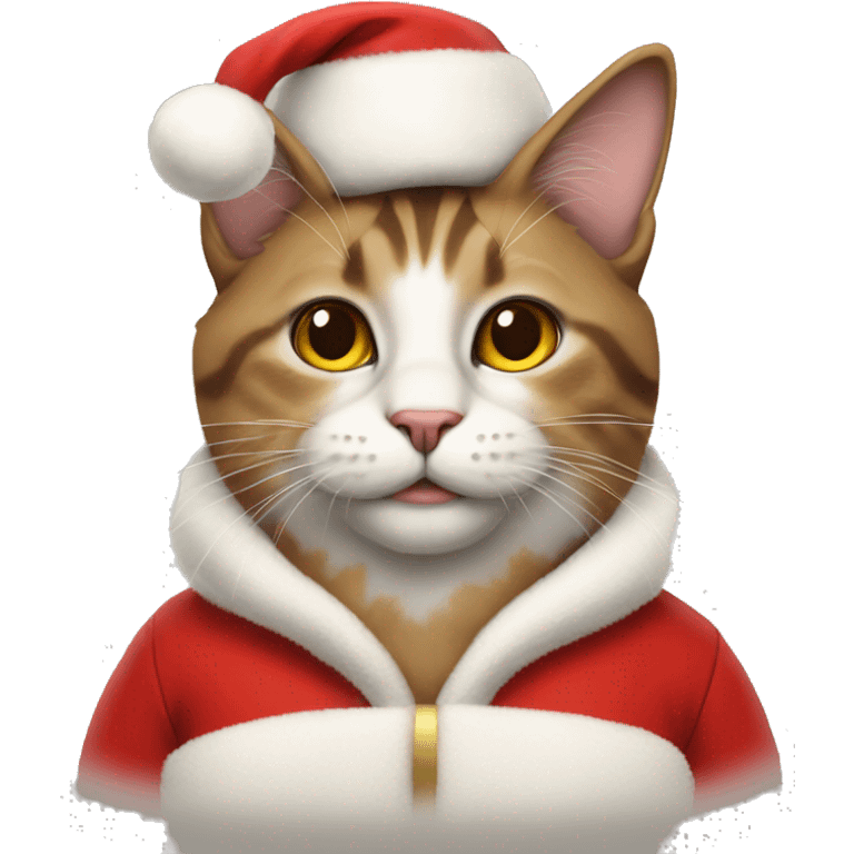 cat in a santa claus costume emoji