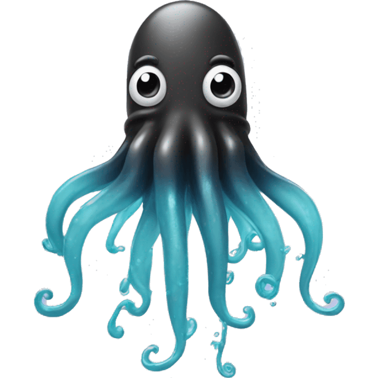 A squid squirting 3 drops of ink emoji