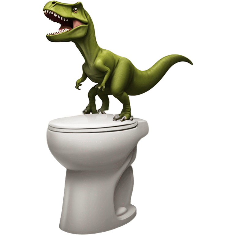 T. rex on a toliet  emoji