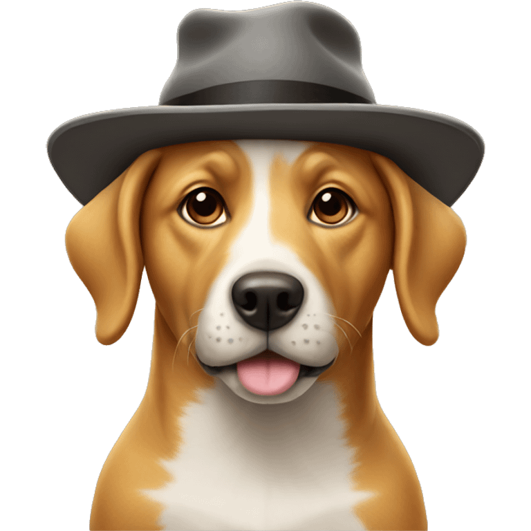 Dog with hat emoji