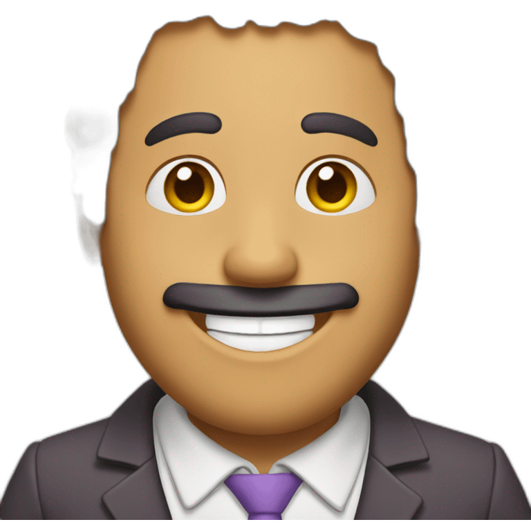 Personaje Jim lombriz sonriendo emoji