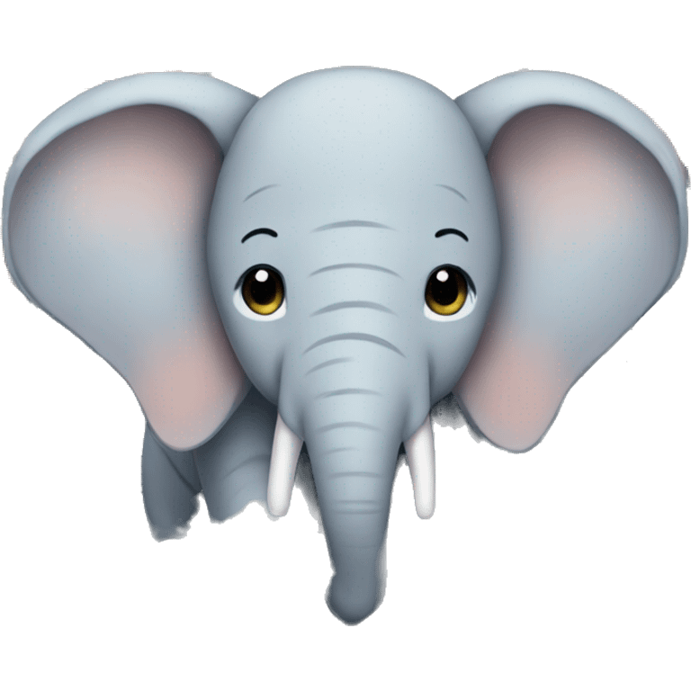 an elephant with flowers emoji