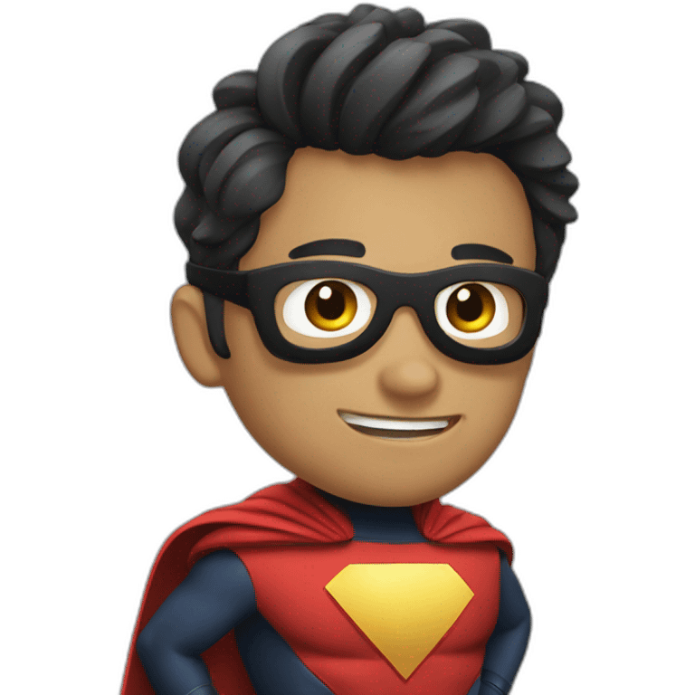 superhero Review with apple style emoji