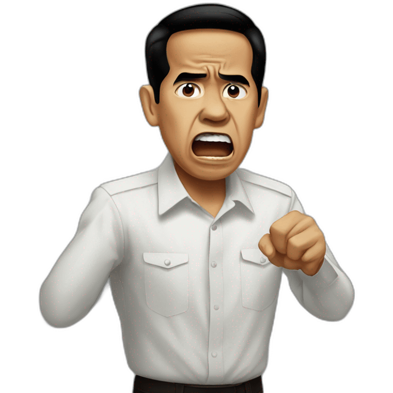 Jokowi angry emoji