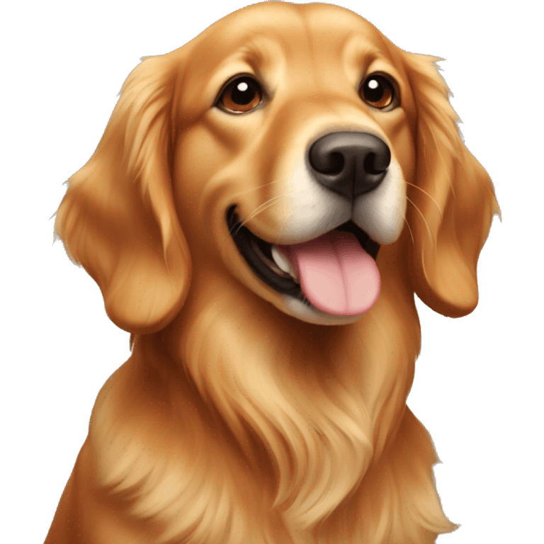 red golden retriever  emoji