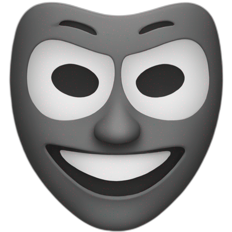 Happy mask emoji