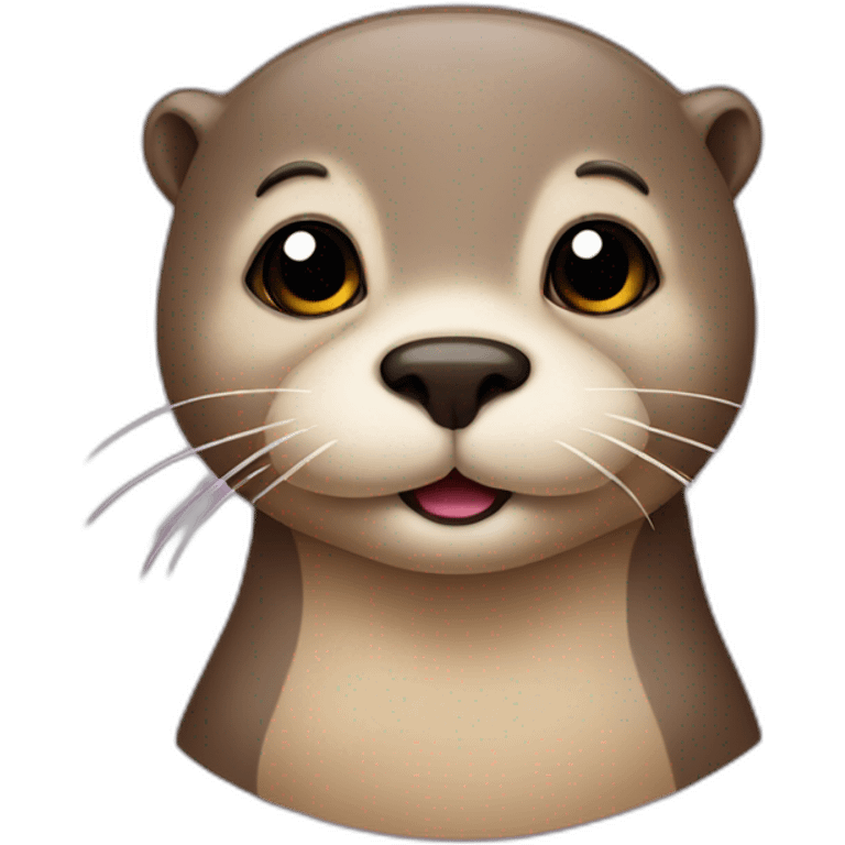 otter wearing a mustache emoji