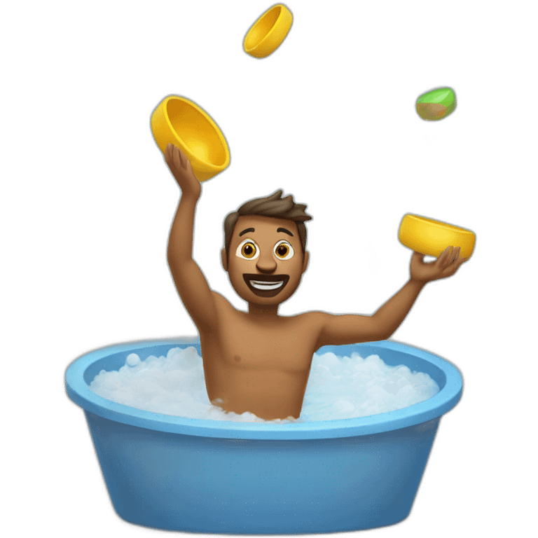 juggling recucling tub emoji